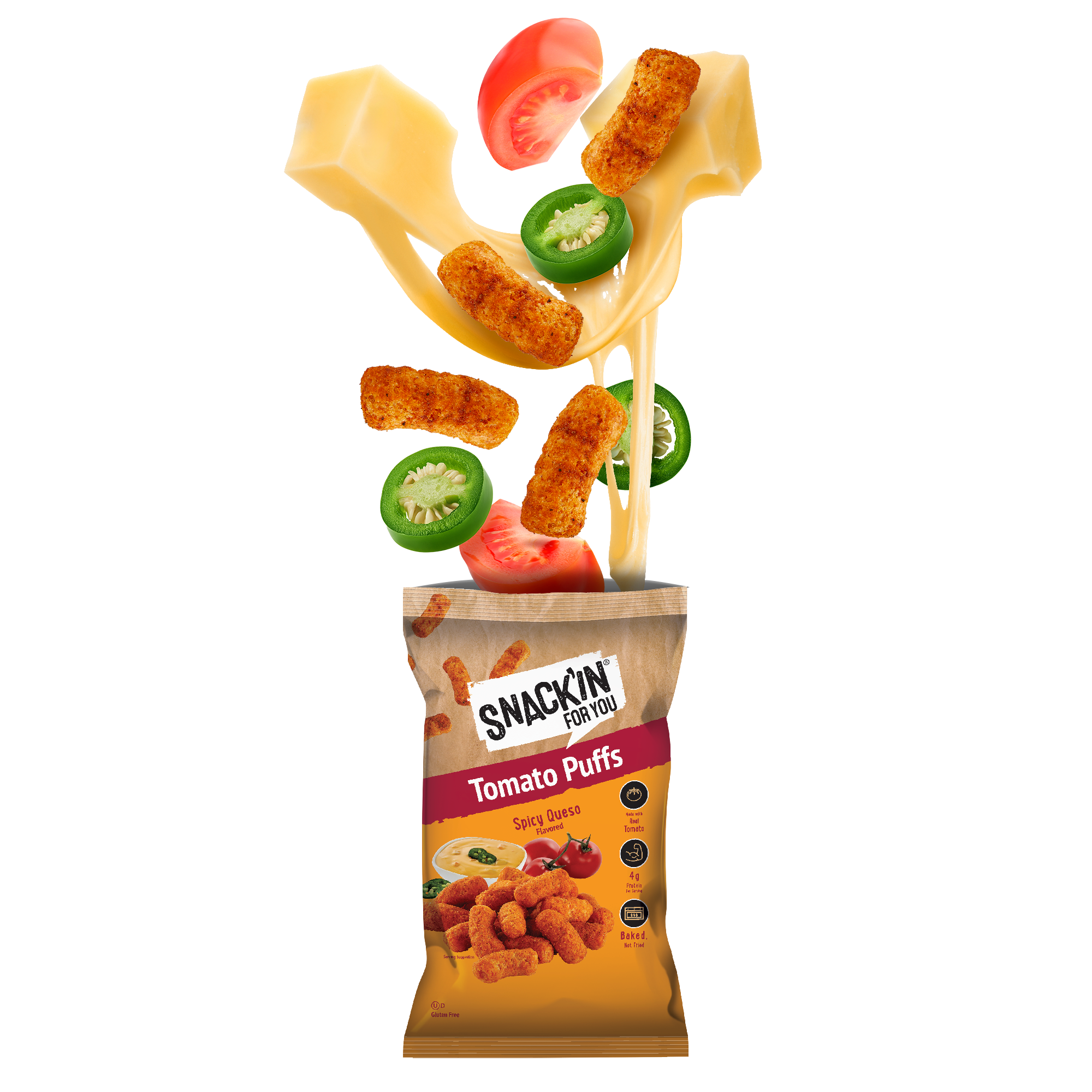 Tomato Puffs Spicy Queso